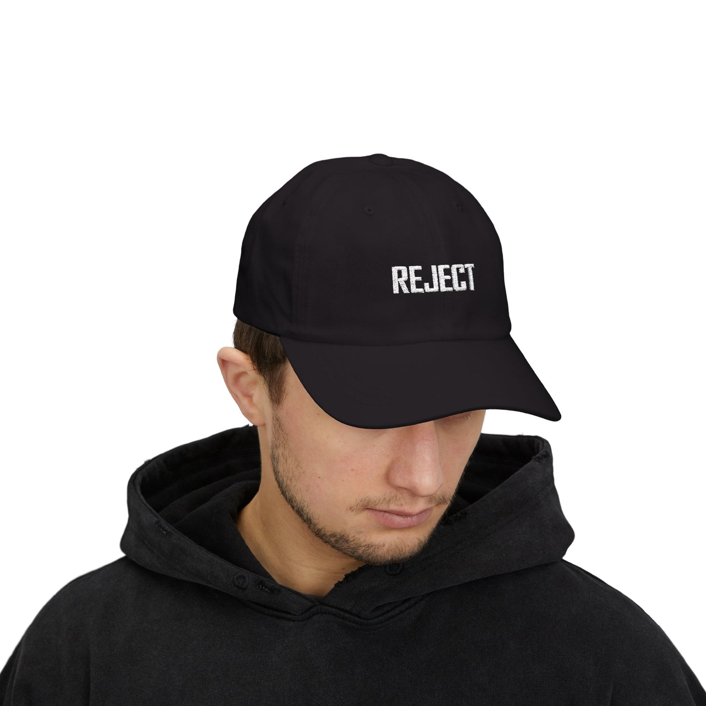 Black REJECT Baseball Cap - A She-Jects Design
