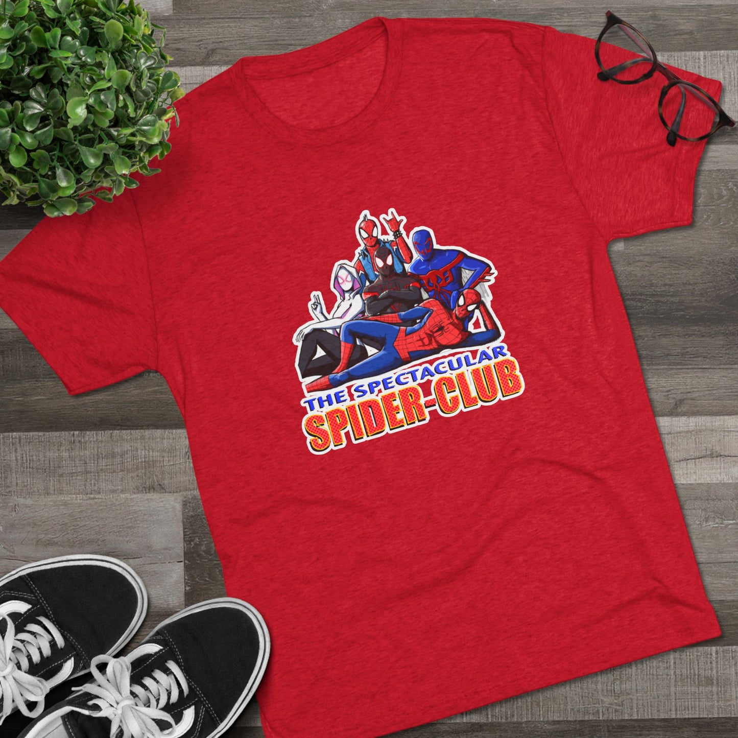 The SPIDER CLUB Unisex Tri-Blend Crew Tee - The Spectacular Spider-Club Graphic Tee