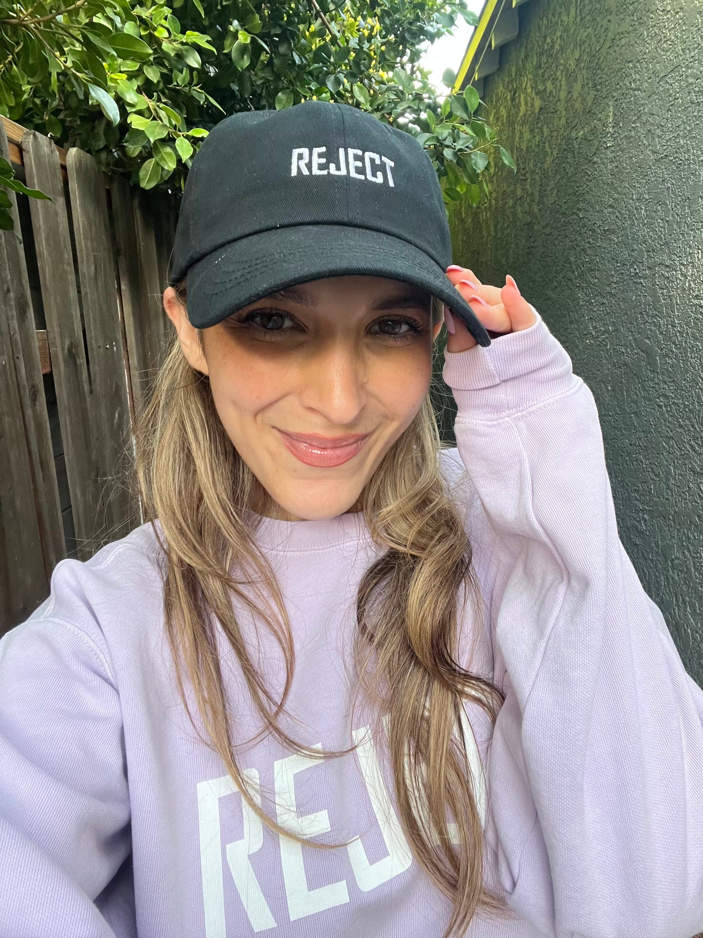 Black REJECT Baseball Cap - A She-Jects Design