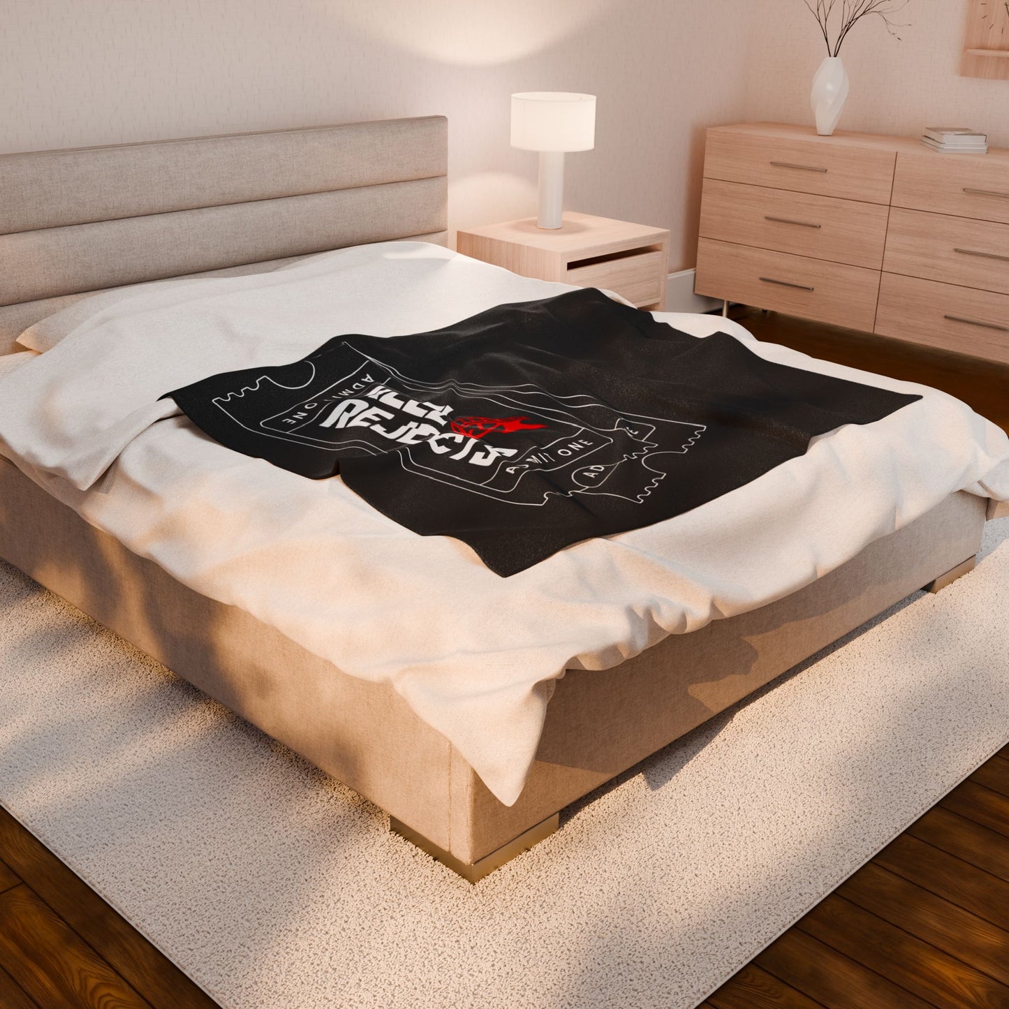 Reel Rejects Ticketstub Cozy Movie Night Essential, Soft Throw Plush Blanket
