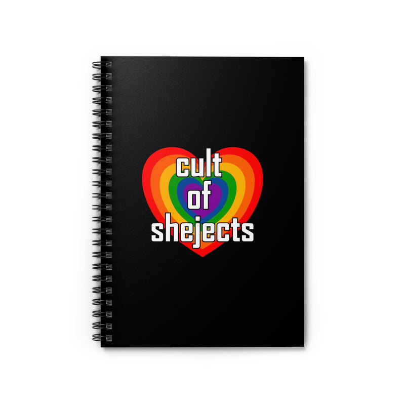 Cult of Shejects Notebook — Ruled Spiral Journal (Black)