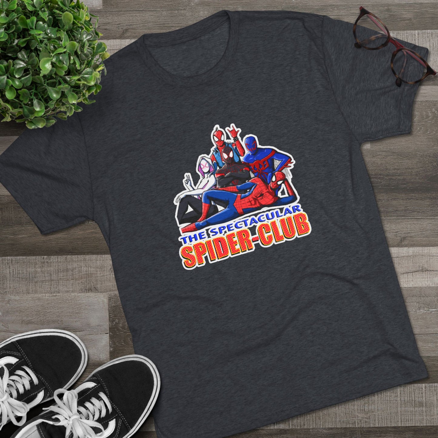 The SPIDER CLUB Unisex Tri-Blend Crew Tee - The Spectacular Spider-Club Graphic Tee