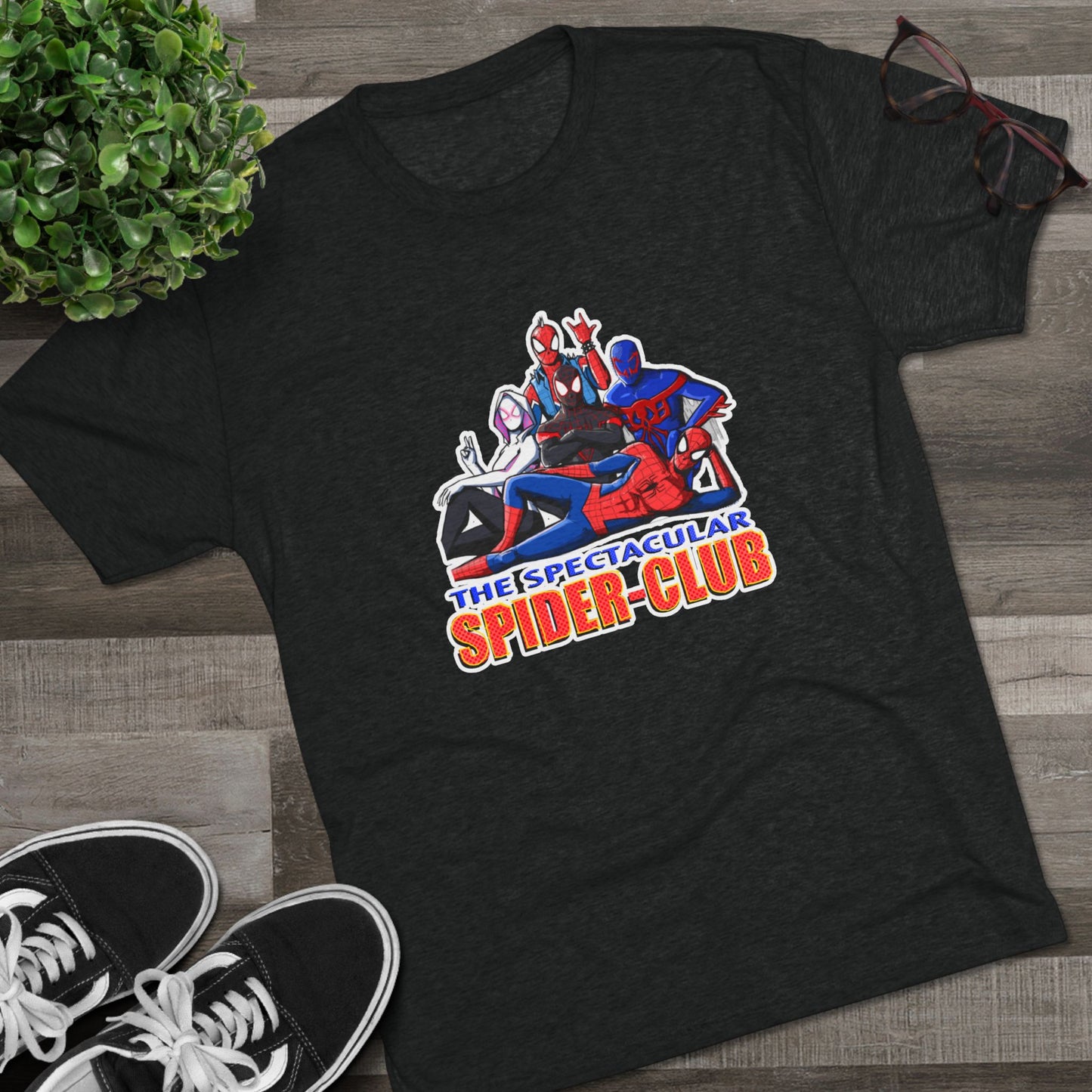 The SPIDER CLUB Unisex Tri-Blend Crew Tee - The Spectacular Spider-Club Graphic Tee