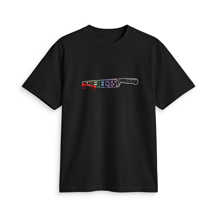 Knife Graphic T-Shirt — 'SHE JECTS' KNIFE tee (Grab a weapon!)