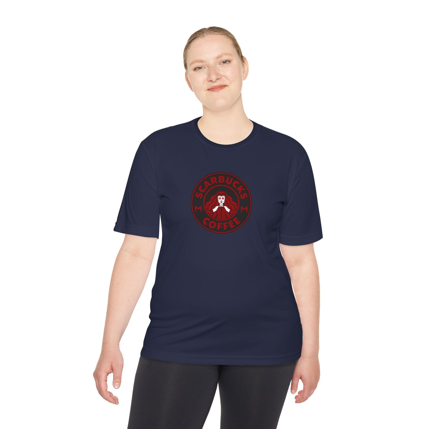Scarbucks Coffee Tee — Vintage Red Coffee Logo Moisture-Wicking Shirt