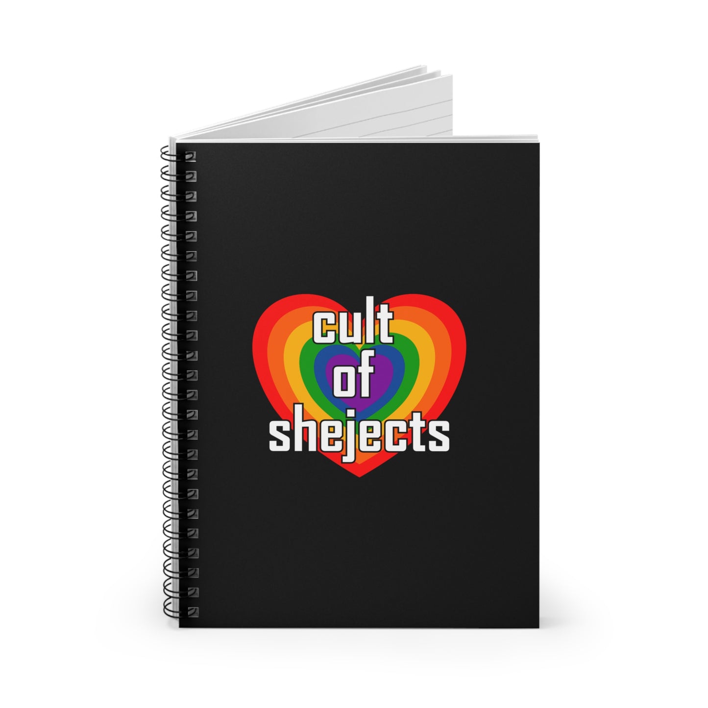 Cult of Shejects Notebook — Ruled Spiral Journal (Black)