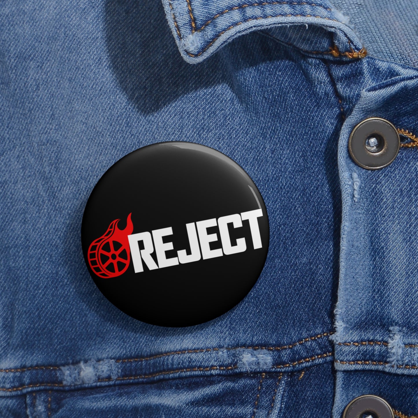 The Reel Reject Logo  Pin Button
