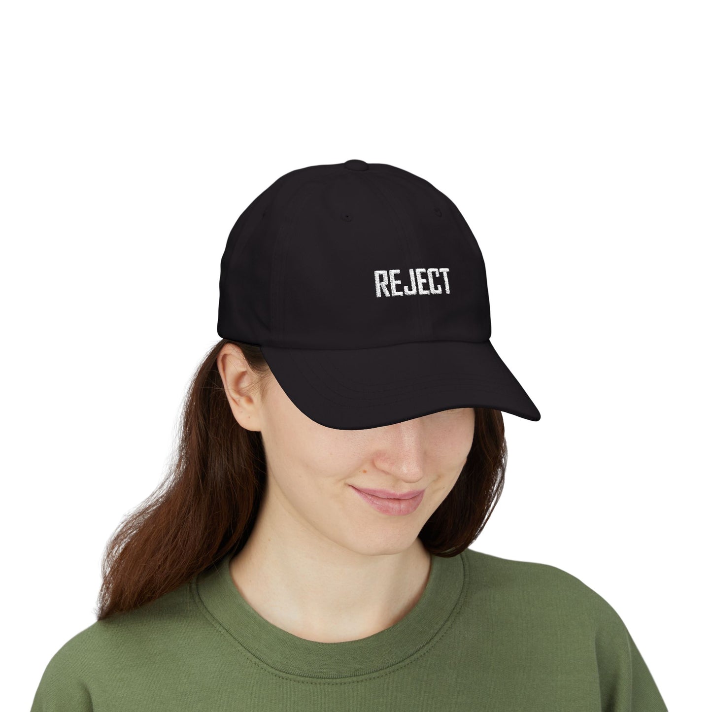 Black REJECT Baseball Cap - A She-Jects Design