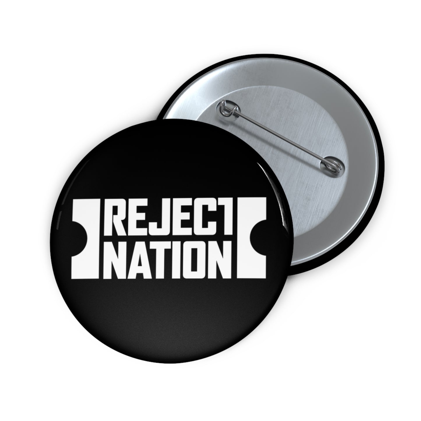 Reject Nation Pin Button — Punk Rock Band Logo Button for Jackets & Backpacks