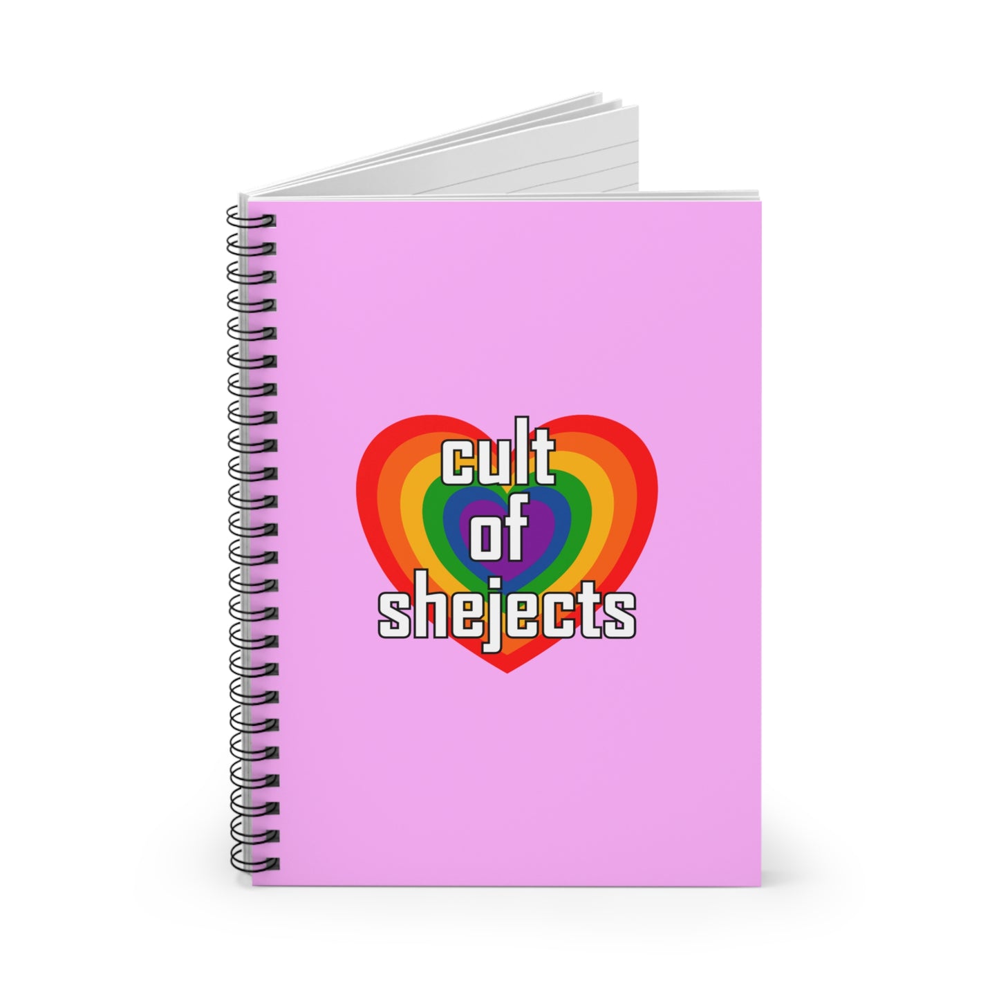 Cult of Shejects Notebook — Ruled Spiral Journal (Pink)