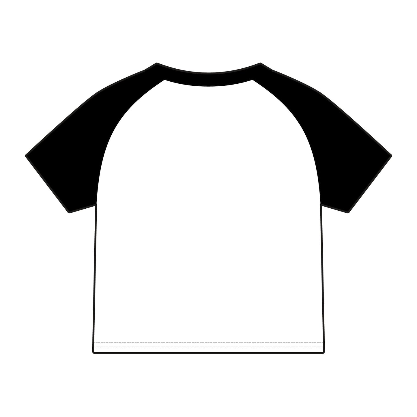 Horror Squad Raglan Baby Tee — Women's Red Sleeve Graphic Tee