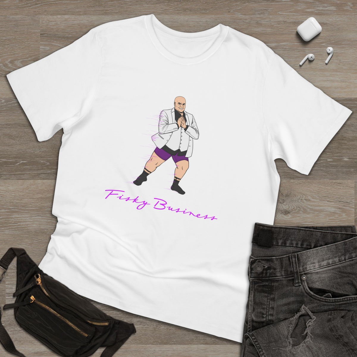 Funny Business T-Shirt — Humorous Bald Boss Illustration with “Fizzy Business” Text