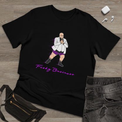 Funny Business T-Shirt — Humorous Bald Boss Illustration with “Fizzy Business” Text