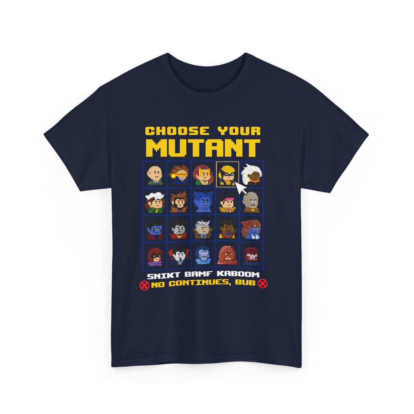 Mutant Character Selection Tee — "Choose Your Mutant" Gamer Graphic Shirt