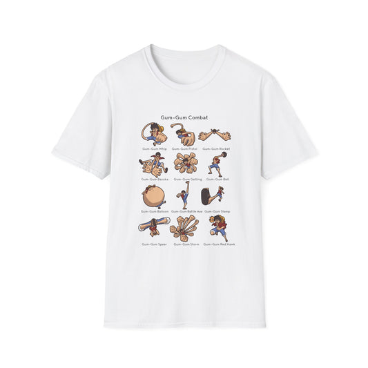 Gum Gum Combat Moves - One Piece T‑Shirt