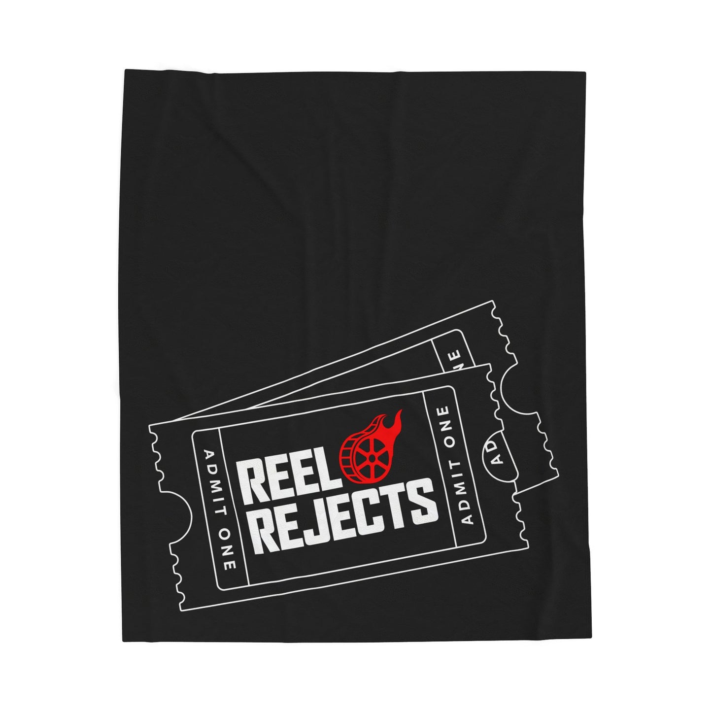 Reel Rejects Ticket Stub Velveteen Plush Blanket — Cozy Movie Night Throw