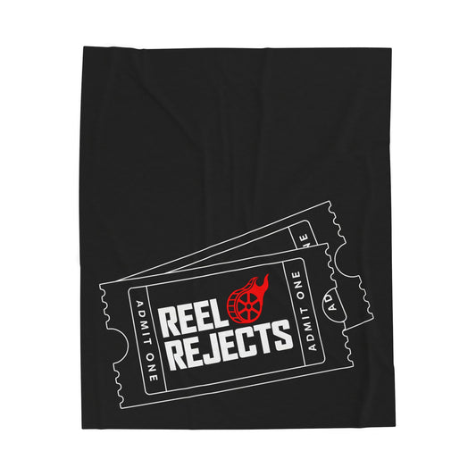 Reel Rejects Ticketstub Cozy Movie Night Essential, Soft Throw Plush Blanket