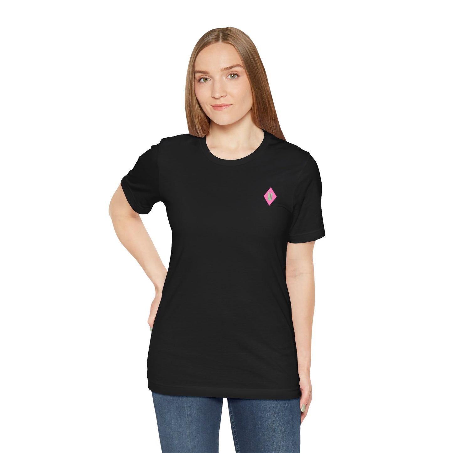 Wicked Playing Card Tee — Glinda & Elphaba — Team Pink