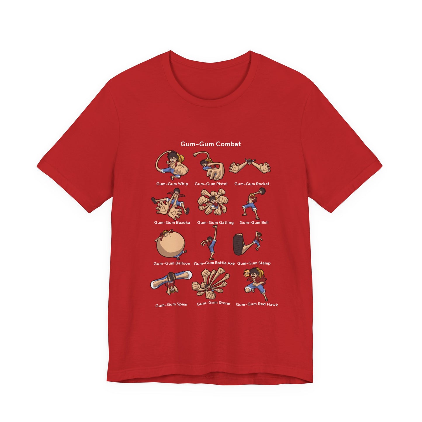 Gum-Gum Combat Moves - One Piece-T-Shirt
