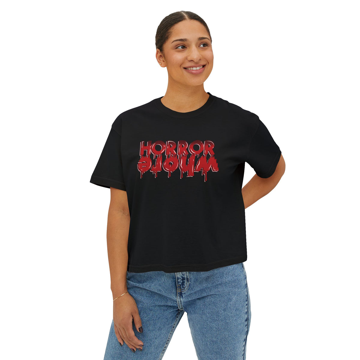 Sheject Horror Wh*re Crop Top
