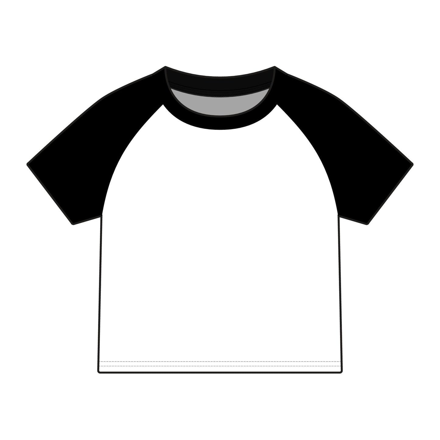 Horror Squad Raglan Baby Tee — Women's Red Sleeve Graphic Tee