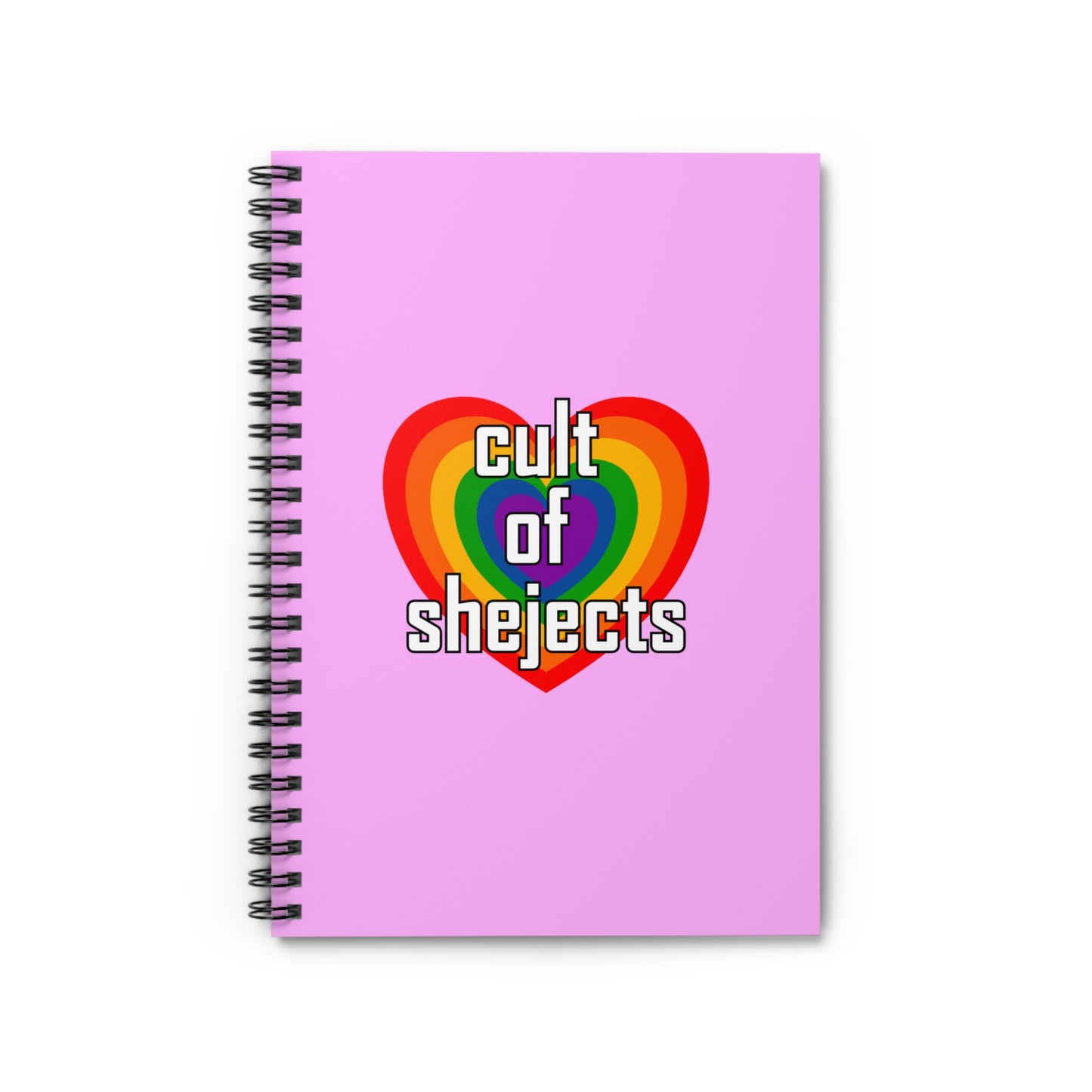 Cult of Shejects Notebook — Ruled Spiral Journal (Pink)
