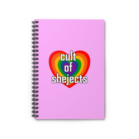 Cult of Shejects Notebook — Ruled Spiral Journal (Pink)