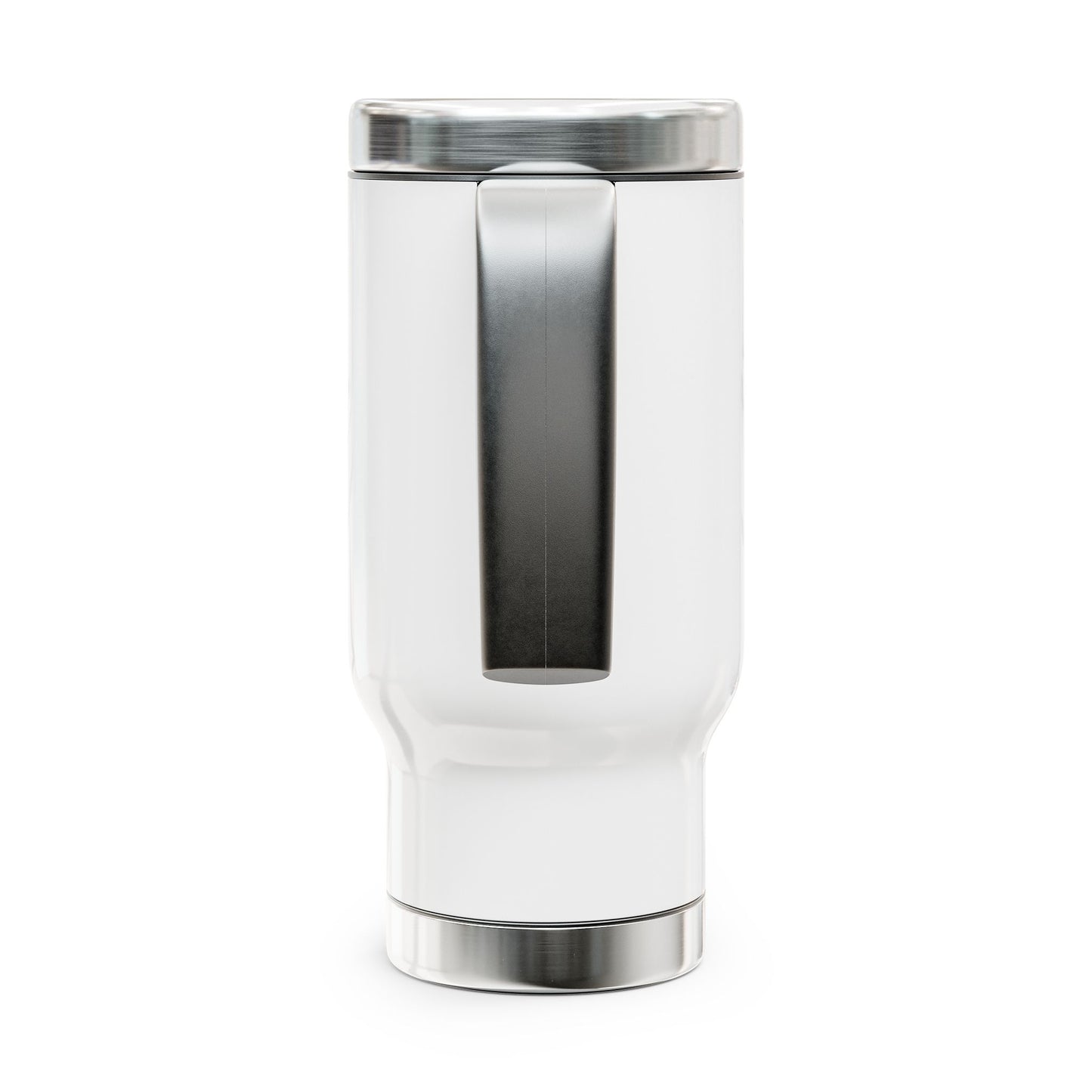 She-Ject Stainless Steel Travel Mug with Handle — 14oz Insulated Coffee Tumbler