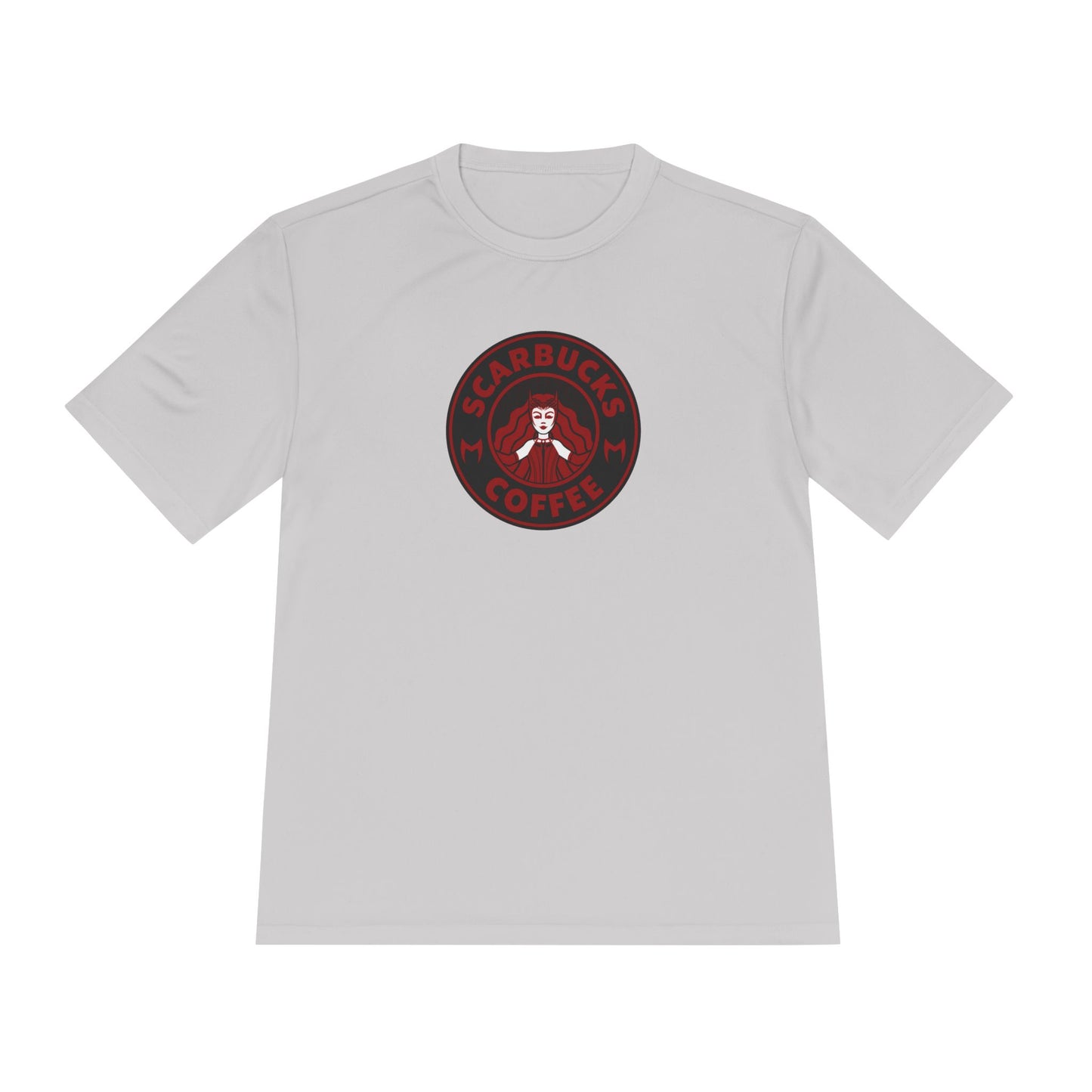Scarbucks Coffee Tee — Vintage Red Coffee Logo Moisture-Wicking Shirt