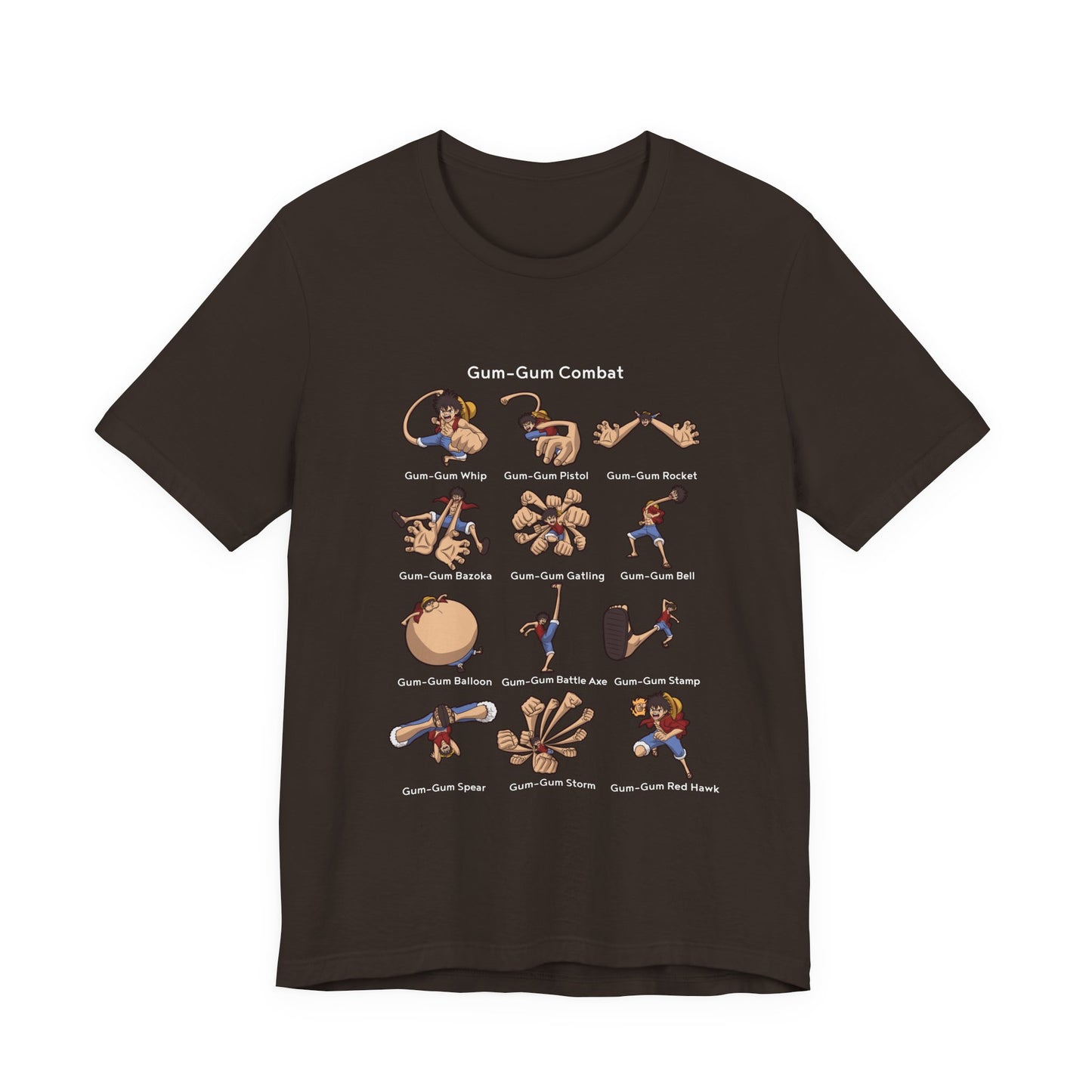 Gum-Gum Combat Moves - One Piece-T-Shirt