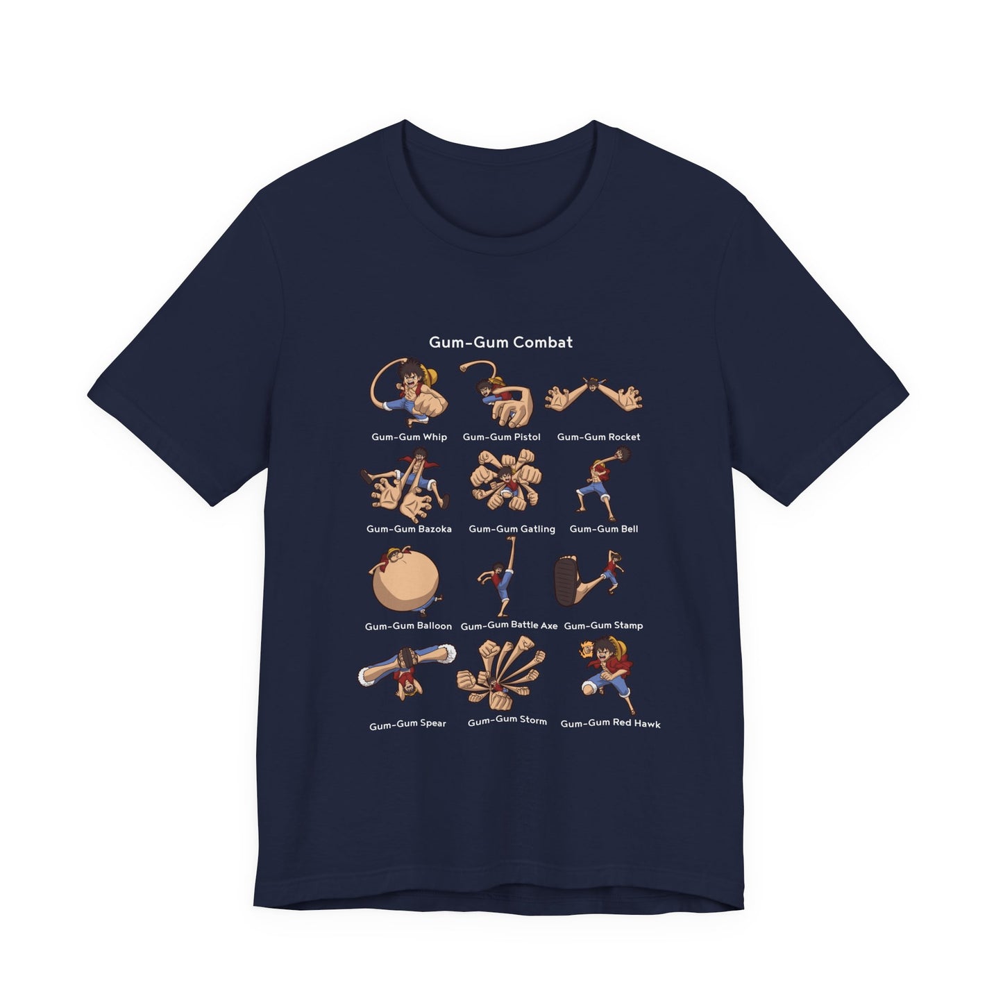 Gum-Gum Combat Moves - One Piece-T-Shirt
