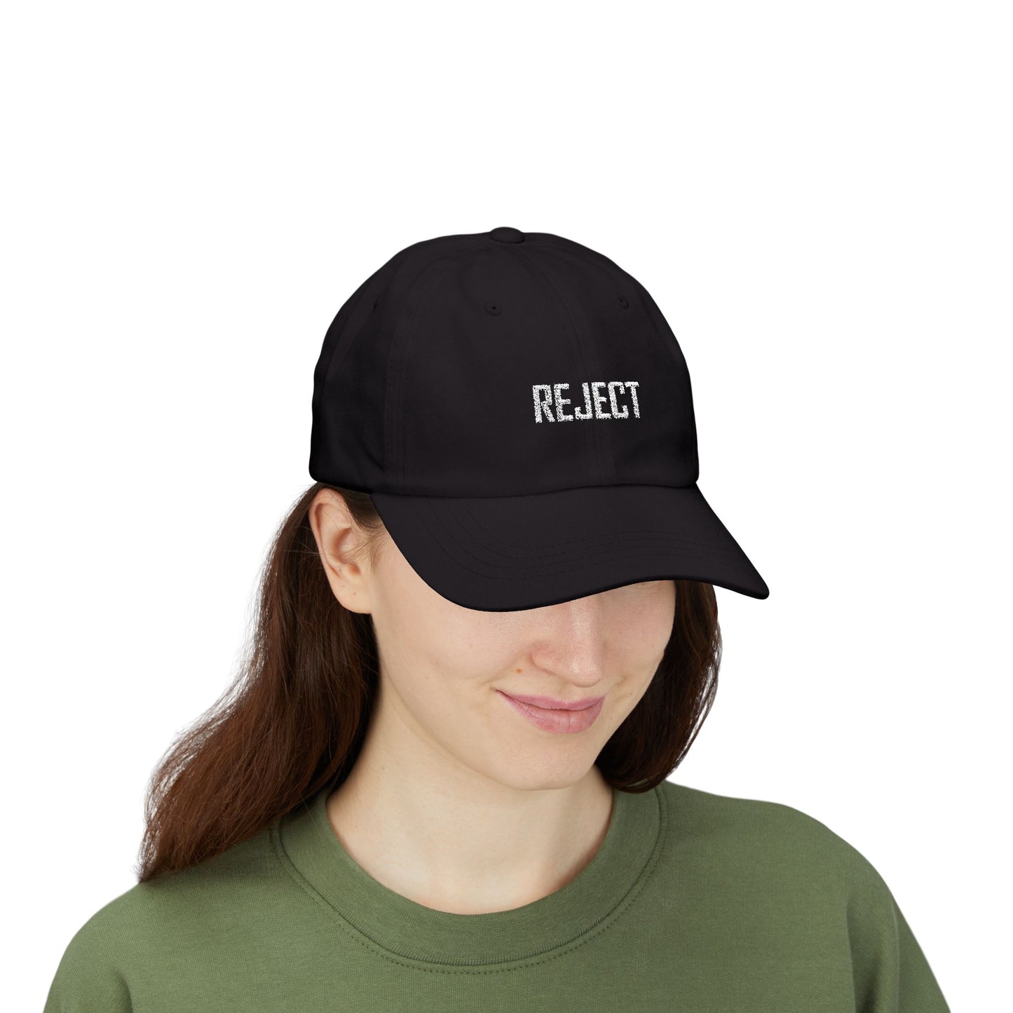Black REJECT Baseball Cap - A She-Jects Design