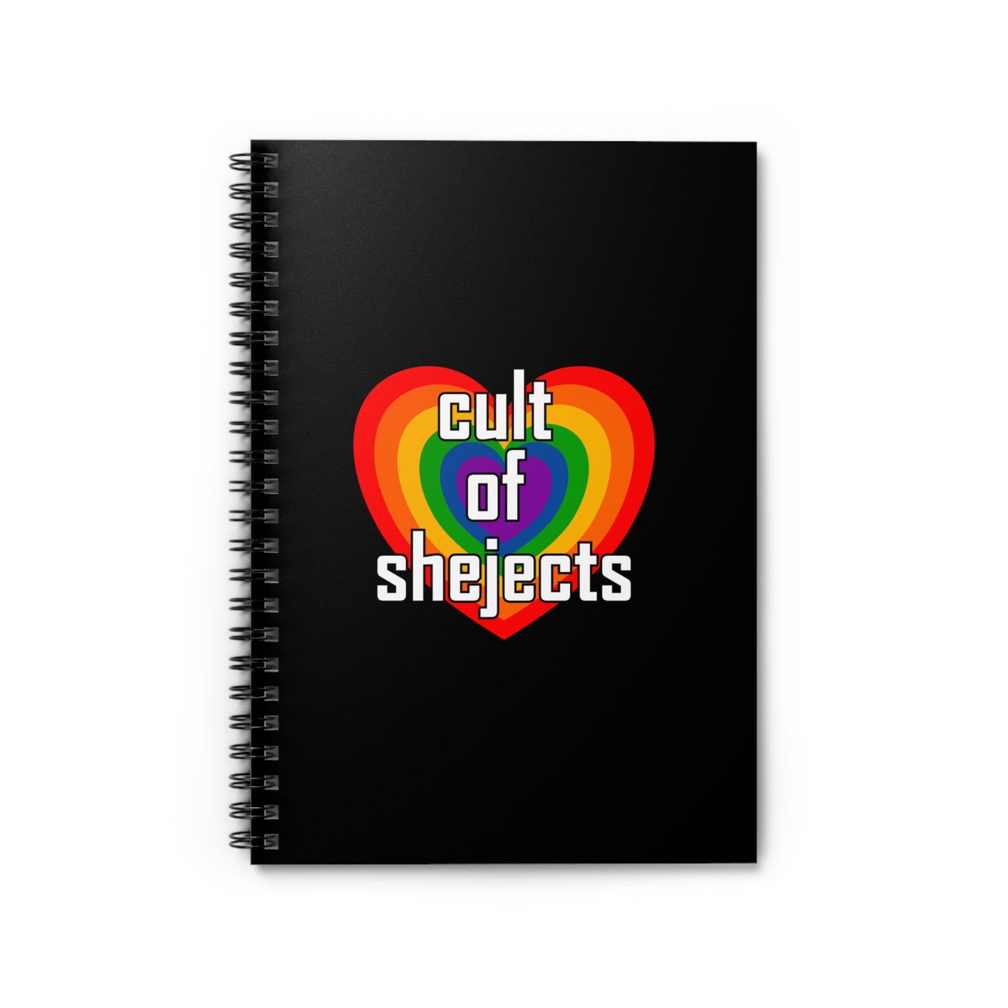 Cult of Shejects Notebook — Ruled Spiral Journal (Black)