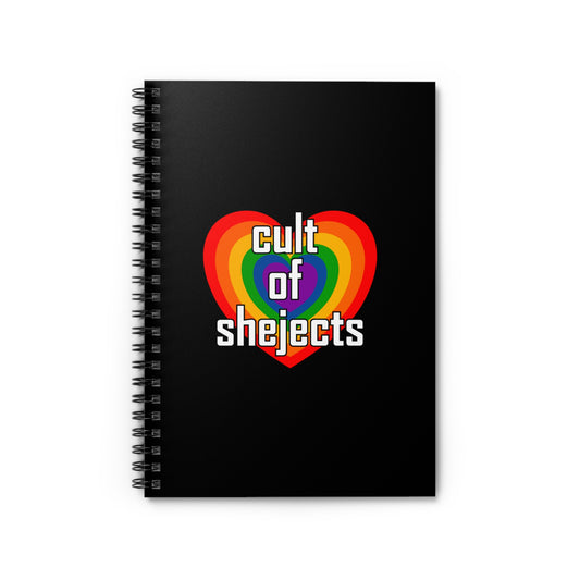 Cult of Shejects Notebook — Ruled Spiral Journal (Black)