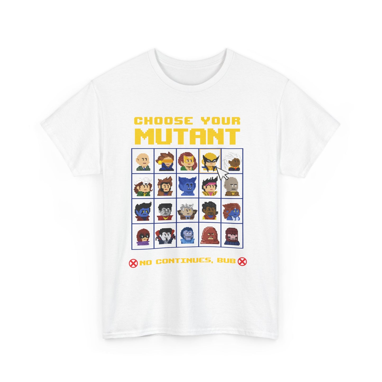 Mutant Character Selection Tee — "Choose Your Mutant" Gamer Graphic Shirt