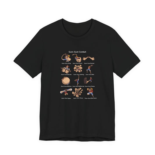 Gum-Gum Combat Moves - One Piece-T-Shirt