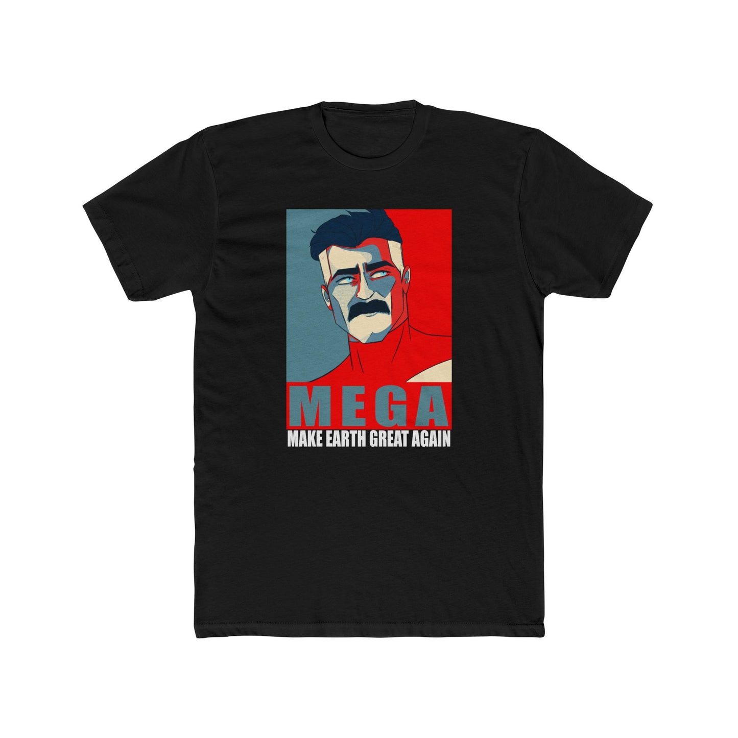 Mega Unisex Cotton Crew Tee - Retro Graphic Tee for Casual Style