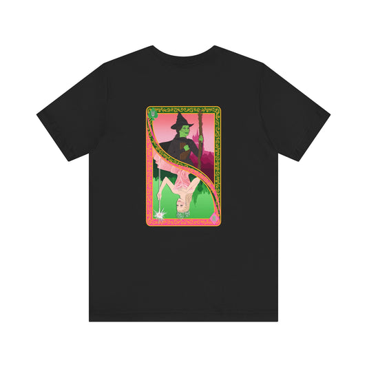 Wicked Playing Card Tee — Glinda & Elphaba — Team Green