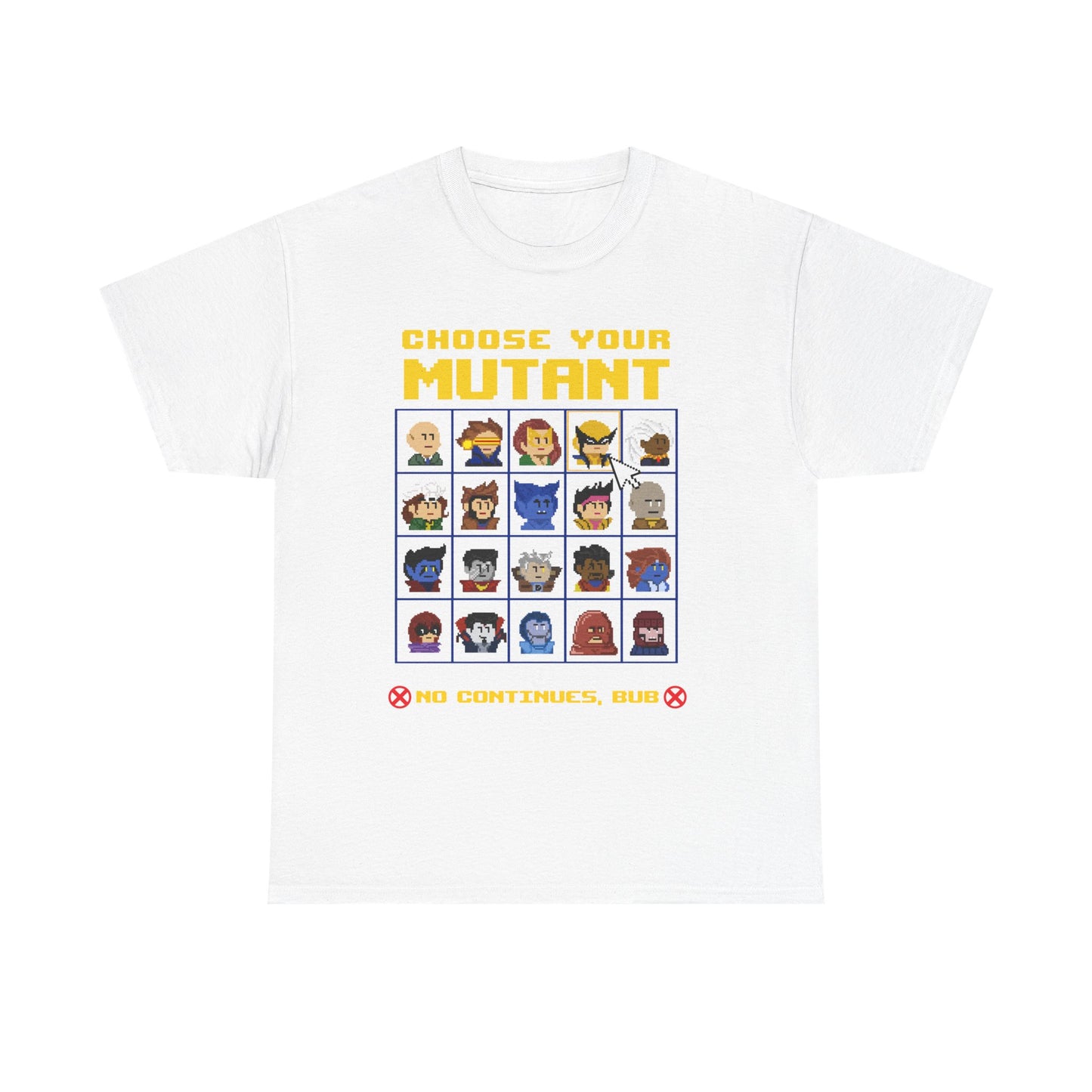 Mutant Character Selection Tee — "Choose Your Mutant" Gamer Graphic Shirt