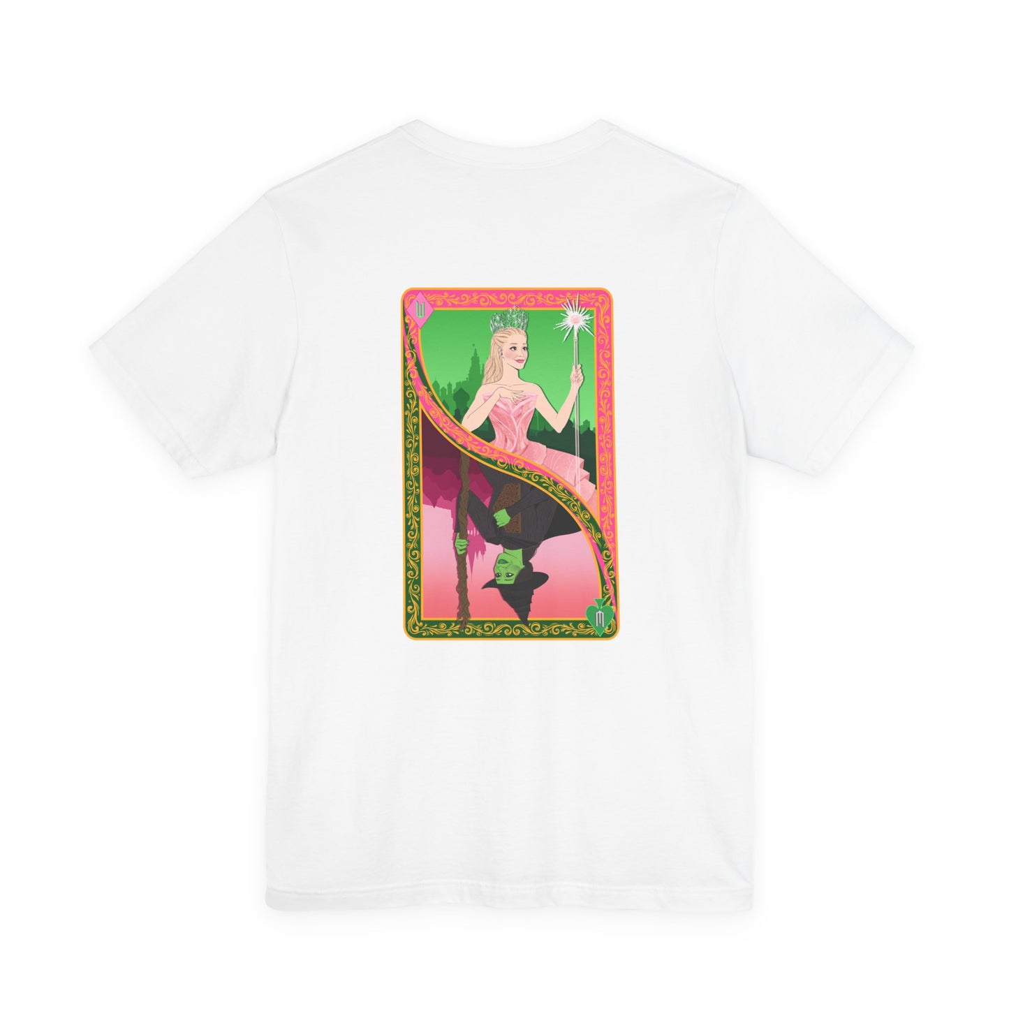 Wicked Playing Card Tee — Glinda & Elphaba — Team Pink